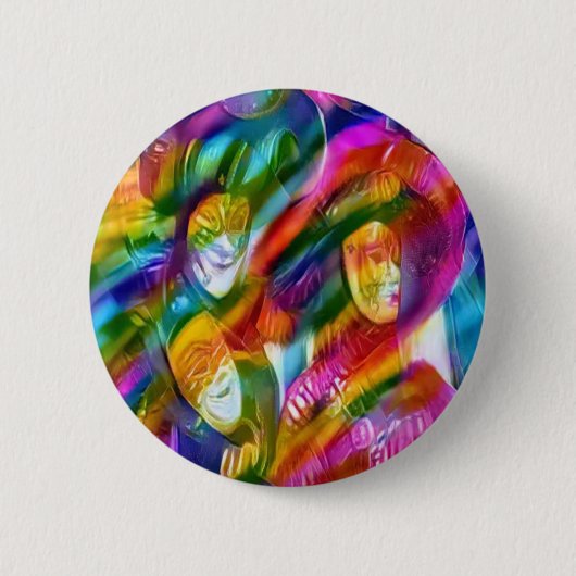 Mardi Gras Art Button (Voorkant)