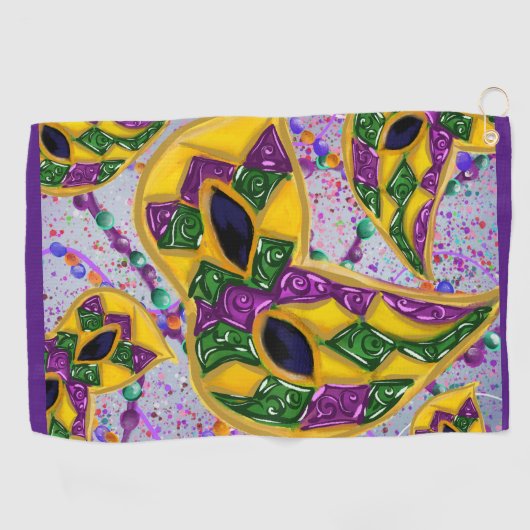 MARDI GRAS ART GOLFHANDDOEK (Horizontaal)