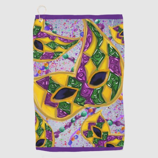 MARDI GRAS ART GOLFHANDDOEK (Voorkant)