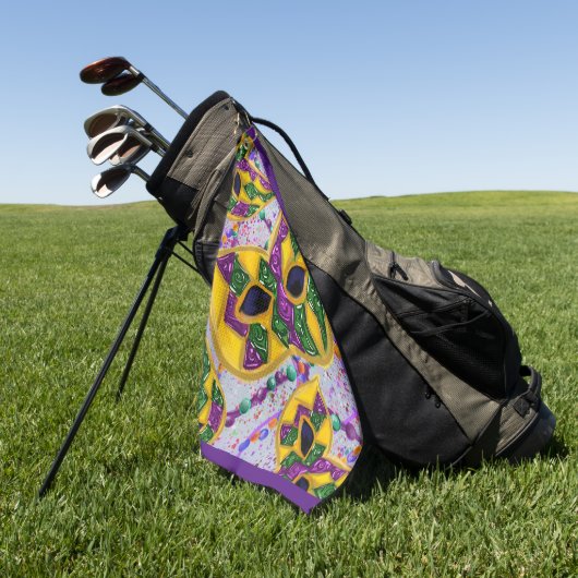 MARDI GRAS ART GOLFHANDDOEK (Groen)