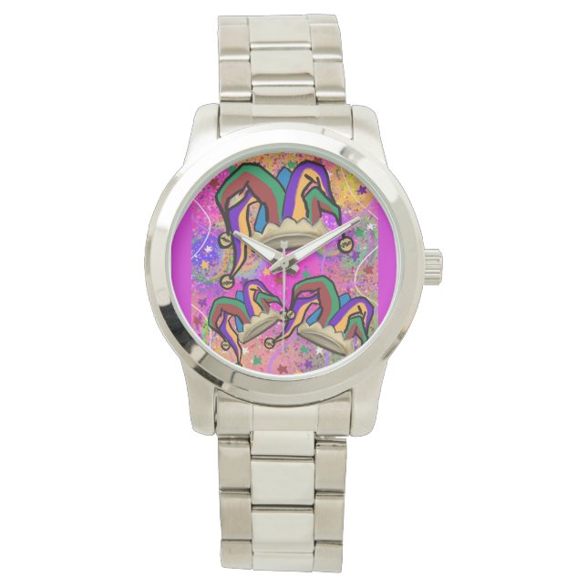 MARDI GRAS ART HORLOGE (Voorkant)