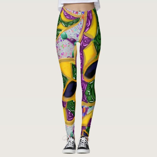 MARDI GRAS ART LEGGINGS (Voorkant)