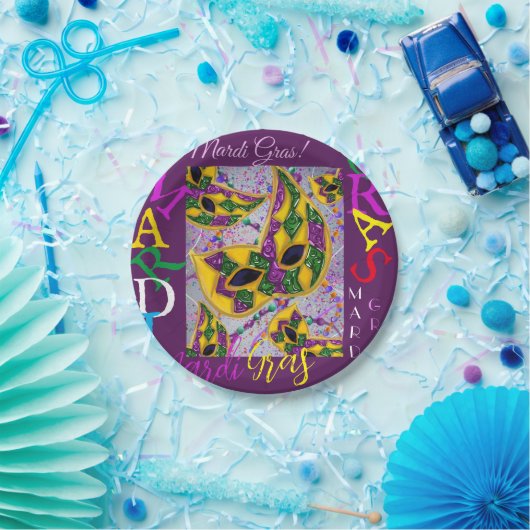 MARDI GRAS ART PAPIEREN BORDJE (Feest)