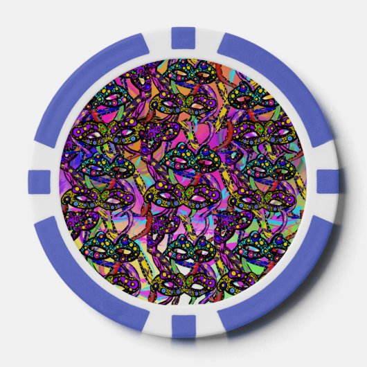 MARDI GRAS ART POKER CHIPS (Voorkant)