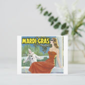MARDI-GRAS  ART POSTER BRIEFKAART (Staand voorkant)