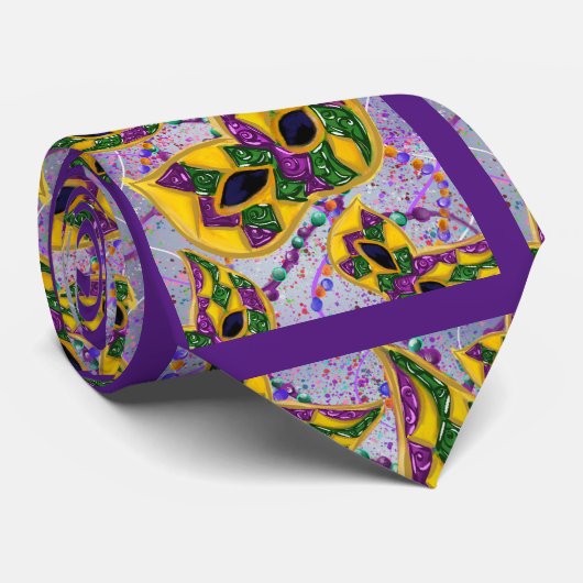 MARDI GRAS ART STROPDAS (Opgerold)