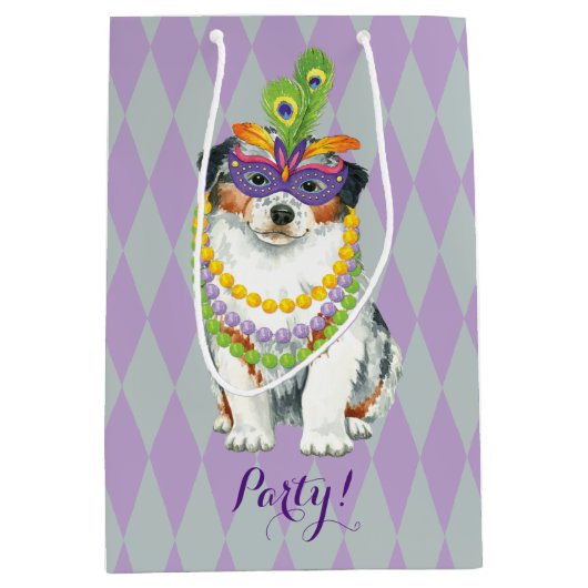 Mardi Gras Aussie Medium Cadeauzakje (Voorkant)