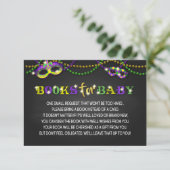 Mardi Gras Baby shower Book Insert Informatiekaartje (Staand voorkant)