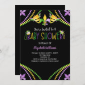 Mardi Gras Baby shower Kaart (Voorkant / Achterkant)