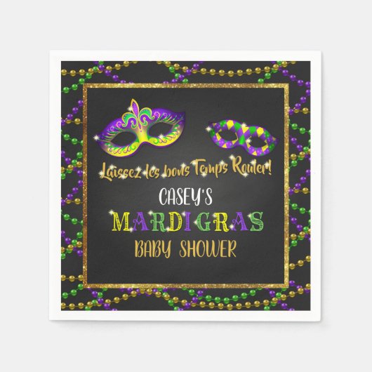 Mardi Gras Baby shower Servet (Voorkant)