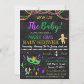 Mardi Gras Baby shower Uitnodiging (Voorkant)