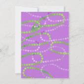 Mardi Gras Baby shower waterverf King Cake Kaart (Achterkant)