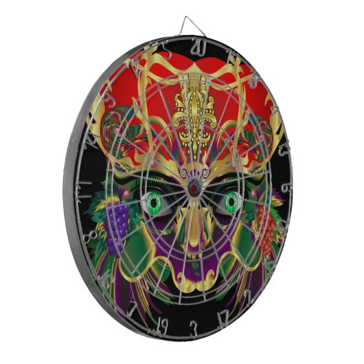 Mardi Gras Bacchus God van wijn Dartbord (Voorkant Links)