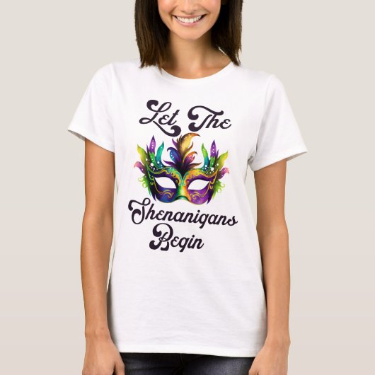 Mardi Gras Bachelorette Bruid T-shirt (Voorkant)