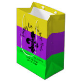 Mardi Gras Bachelorette Gift Bag Medium Cadeauzakje (Voorkant Gekanteld)