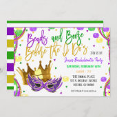 Mardi Gras Bachelorette Kaart (Voorkant / Achterkant)