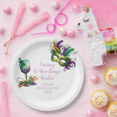 Mardi Gras Bachelorette Party Papieren Bordje (Feest)