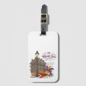 Mardi Gras Bagagelabel (Voorkant (verticaal))