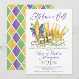 Mardi Gras Bal Uitnodiging