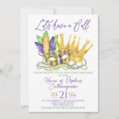Mardi Gras Ball Uitnodiging (Voorkant)