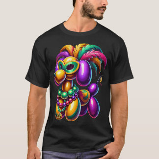 Mardi Gras Ballon Hond Kleding T-shirt