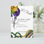 Mardi Gras Balloons Divorce Kaart (Staand voorkant)