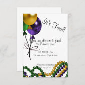 Mardi Gras Balloons Divorce Kaart (Voorkant / Achterkant)