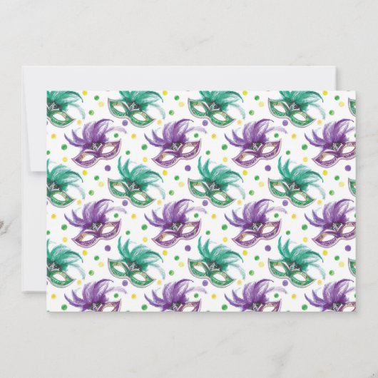 Mardi Gras Bash | 21e verjaardag Kaart (Achterkant)