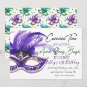 Mardi Gras Bash | 21e verjaardag Kaart (Voorkant / Achterkant)