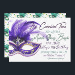 Mardi Gras Bash | 21e verjaardag Kaart<br><div class="desc">21 zijn is een mijlpaal op zich. Er zijn bepaalde aspecten die behoedzaam moeten worden overwogen voordat je ja kunt zeggen. Denk bijvoorbeeld aan een feest voor alle volwassenen. Wat maakt een perfect Mardi Gras maskerade verjaardagsfeestje? Eten, plezier, vrienden en de juiste uitnodiging. Zoals het thema suggereert, is alles wat...</div>