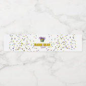 Mardi Gras Bash Party Waterfles Label Etiket (Enkel label)
