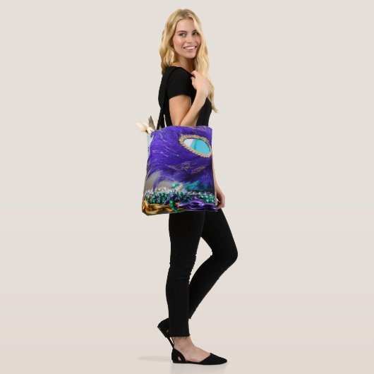 MARDI GRAS BEAD BAG TOTE BAG (Op model)