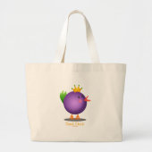 Mardi Gras Bead Chick (paars) Grote Tote Bag (Voorkant)