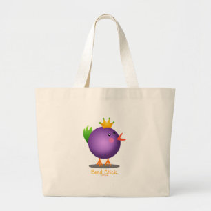 Mardi Gras Bead Chick (paars) Grote Tote Bag