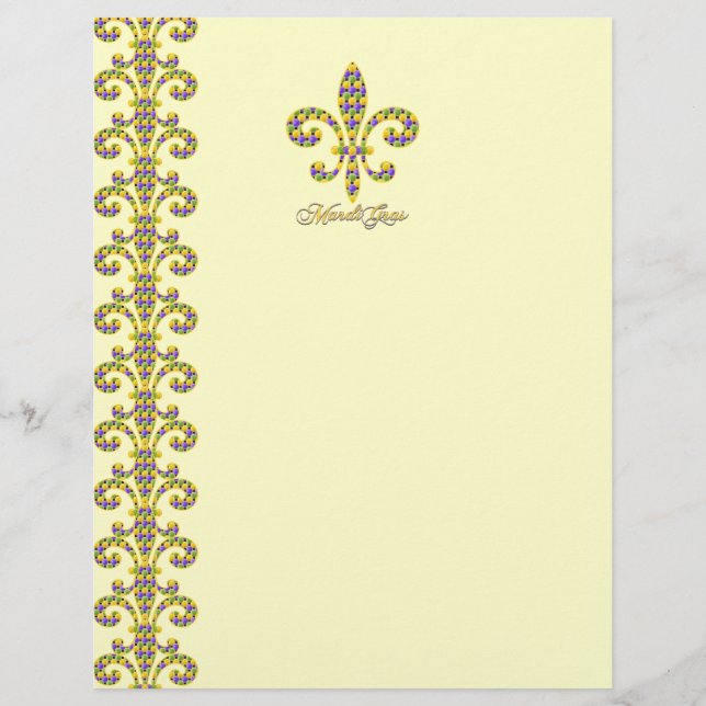 Mardi Gras bead Fleur de lis (Voorkant)