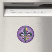 Mardi Gras bead Fleur de lis 2 Magneet (Insitu (Vaatwasser))