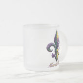 Mardi Gras bead Fleur de lis 2 Matglas Koffiemok (Voorkant rechts)