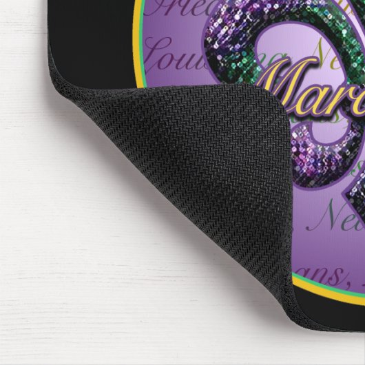 Mardi Gras bead Fleur de lis 2 Muismat (Hoek)