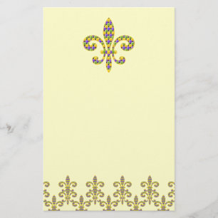 Mardi Gras bead Fleur de lis Briefpapier