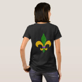 Mardi Gras Bead Ketting en Fleur de Lis T-shirt (Achterkant volledig)