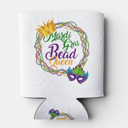 Mardi Gras Bead Queen Fat Dinsdag Blikjeskoeler (Achterkant)