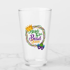 Mardi Gras Bead Queen Fat Dinsdag Glas