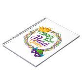Mardi Gras Bead Queen Fat Dinsdag Notitieboek (Linkerzijde)