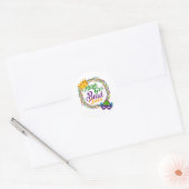 Mardi Gras Bead Queen Fat Dinsdag Ronde Sticker (Envelop)