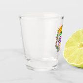 Mardi Gras Bead Queen Fat Dinsdag Shot Glas (Links)
