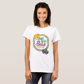 Mardi Gras Bead Queen Fat Dinsdag T-shirt (Voorkant volledig)