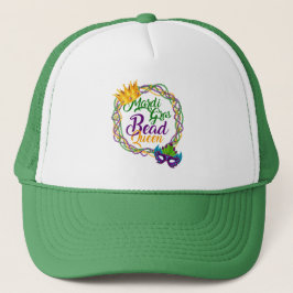 Mardi Gras Bead Queen Fat Dinsdag Trucker Pet