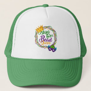 Mardi Gras Bead Queen Fat Dinsdag Trucker Pet