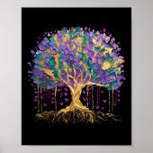 Mardi Gras Bead Tree Carnaval New Orleans 2025 Poster (Voorkant)
