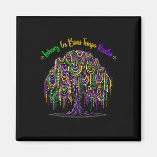 Mardi Gras Bead Tree Carnival New Orleans 2025 voo Magneet